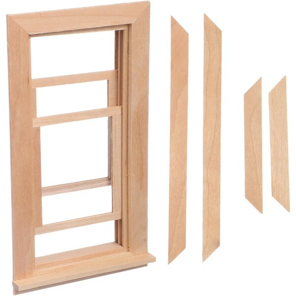 ifundom Holzfenster für Puppenhaus-Miniatur 1:12 – realistische Dekoration