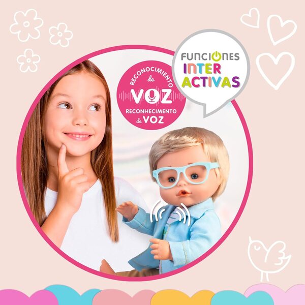 Nenuco Interaktive Babypuppen 35 cm mit Spracherkennung für Kinder +3