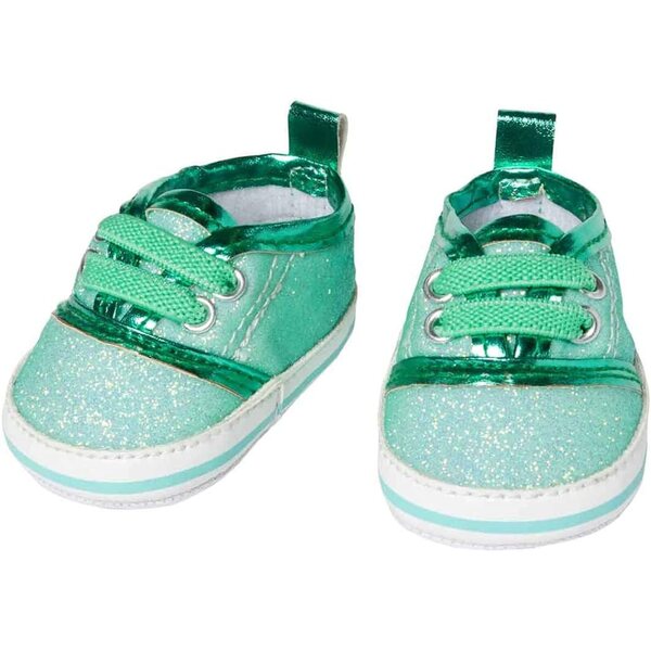 Heless Mint Glitzerschuhe für Puppen 38-45 cm – Schicke und elegante Sneakers