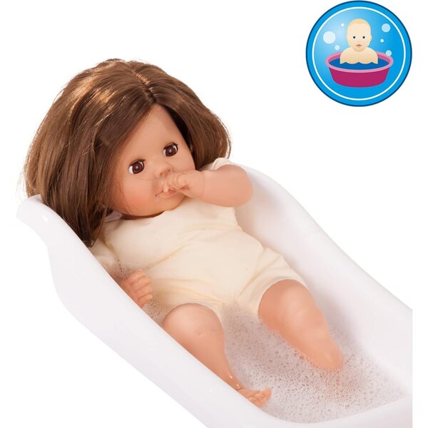 Götz Cosy Bath Doll Aquini 33 cm - Bambola per bambina occhi marroni vestiti rimovibili