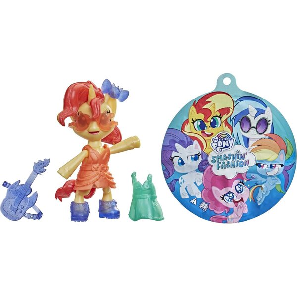 My Little Pony Sunset Shimmer Poppin Pony con 7 accessori moda e sorpresa