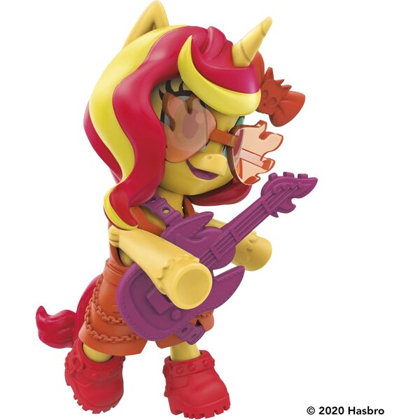 My Little Pony Sunset Shimmer Poppin Pony con 7 accessori moda e sorpresa