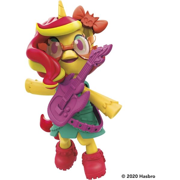 My Little Pony Sunset Shimmer Poppin Pony con 7 accessori moda e sorpresa