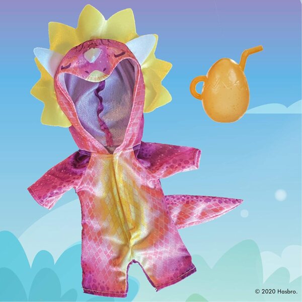 Baby Alive Dino Cuties Tricératops-Puppen mit Dinosaurier-Zubehör und Flaschen