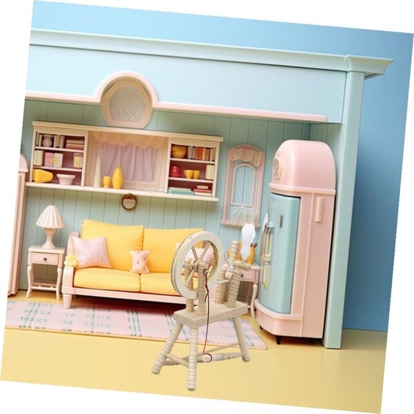 ORFOFE Miniatura Decorativa in Legno per Casa delle Bambole, Ornamento Vintage 8,8x7x4,2 cm