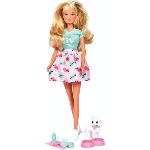 Steffi Liebespuppe mit Katze und Modeaccessoires 29 cm - Simba