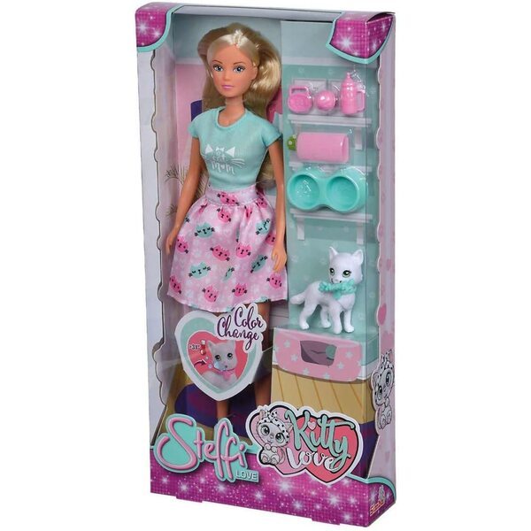 Pupazzo Steffi Love con Gatto e Accessori Moda 29 cm - Simba