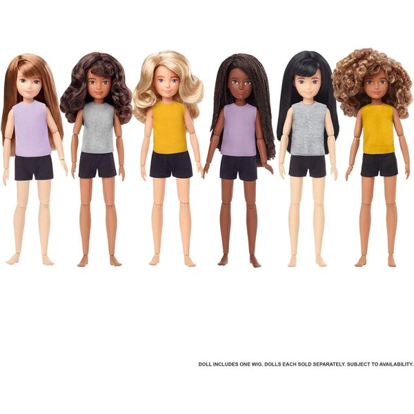 Creatable World Kit Personaggio Bambola Bruna 30 cm con Capelli Personalizzabili 6+