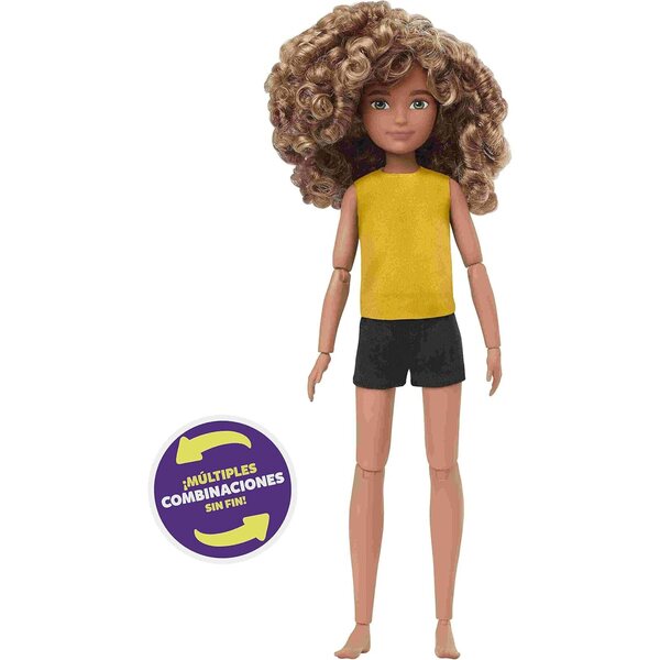 Creatable World Character Kit: anpassbare Puppe mit braunen Haaren für Kinder ab 6 Jahren