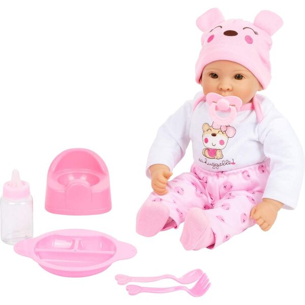 Small Foot Bambola Bimba con Accessori, Corpo Morbido, Gioco di Ruolo 5 pezzi