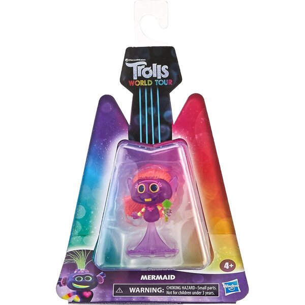 Hasbro Trolls World Tour Kleine durchscheinende Meerjungfrau-Puppe mit Mikrofon