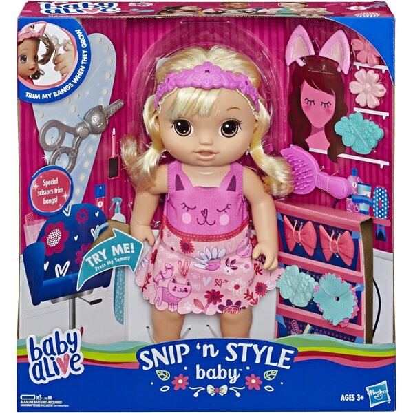 Baby Alive Coiffure Magique – Mitwachsende Puppe mit blonden Haaren und Zubehör