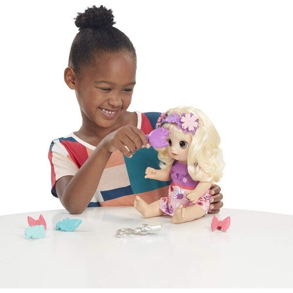 Baby Alive Coiffure Magique – Mitwachsende Puppe mit blonden Haaren und Zubehör