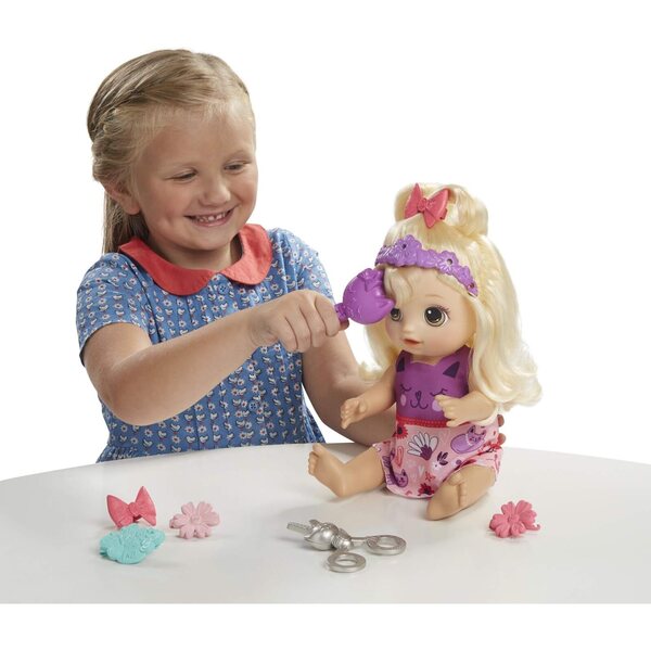 Baby Alive Coiffure Magique – Mitwachsende Puppe mit blonden Haaren und Zubehör