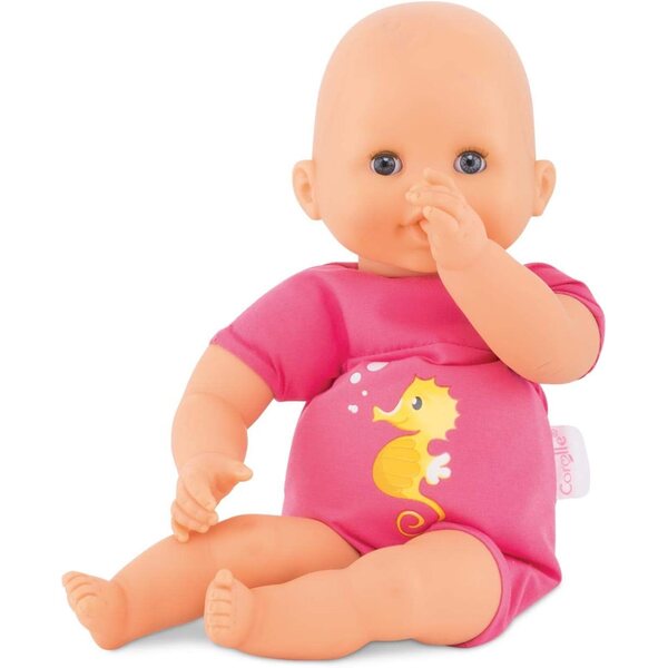 Corolle Baby Bath Plouf Fuchsia 30 cm – Weiche Puppe mit Vanilleduft für Wasserspiele