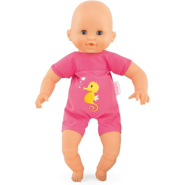 Corolle Baby Bath Plouf Fuchsia 30 cm – Weiche Puppe mit Vanilleduft für Wasserspiele