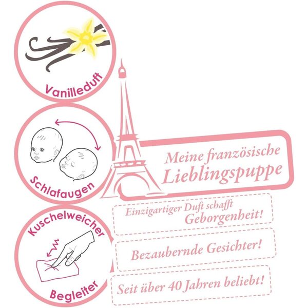 Corolle Baby Bath Plouf Fuchsia 30 cm – Weiche Puppe mit Vanilleduft für Wasserspiele