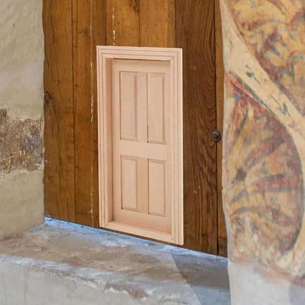 VICASKY Mini Porta in Legno per Case delle Bambole - Accessorio Decorativo Fai da Te