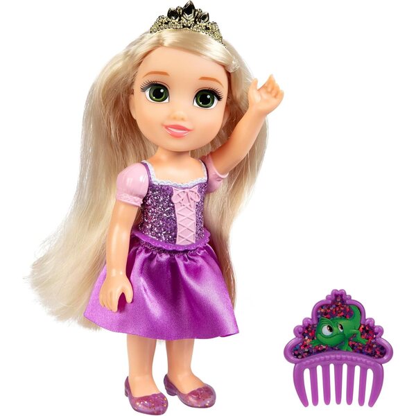 15 cm große Disney-Prinzessin-Puppe mit Kamm – Glitzer und bunte Details