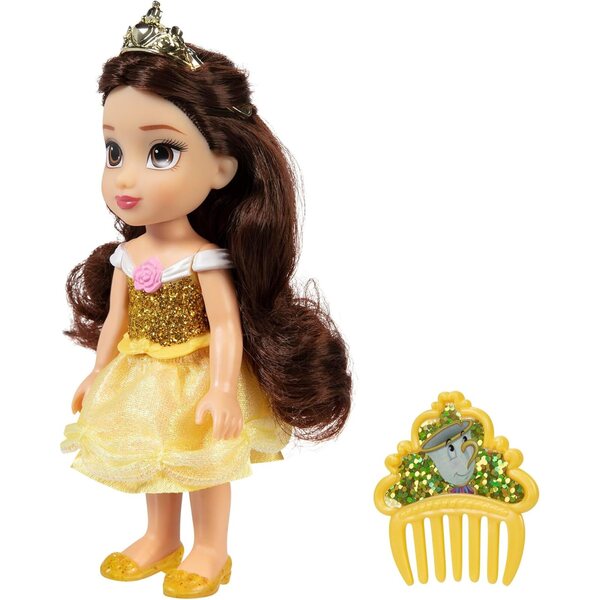 15 cm große Disney-Prinzessin-Puppe mit Kamm – Glitzer und bunte Details