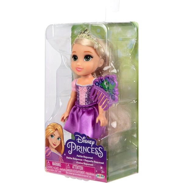 15 cm große Disney-Prinzessin-Puppe mit Kamm – Glitzer und bunte Details