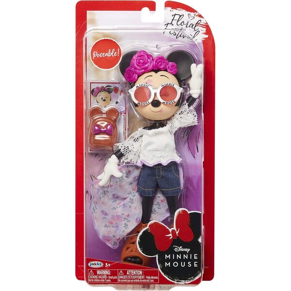 Minnie Mouse Festival Floral 10"-Puppen mit Zubehör und 5 Gelenken