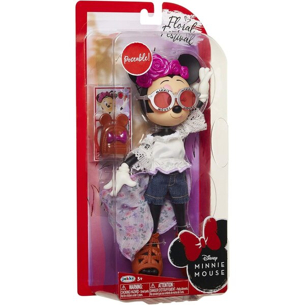 Minnie Mouse Festival Floral 10"-Puppen mit Zubehör und 5 Gelenken