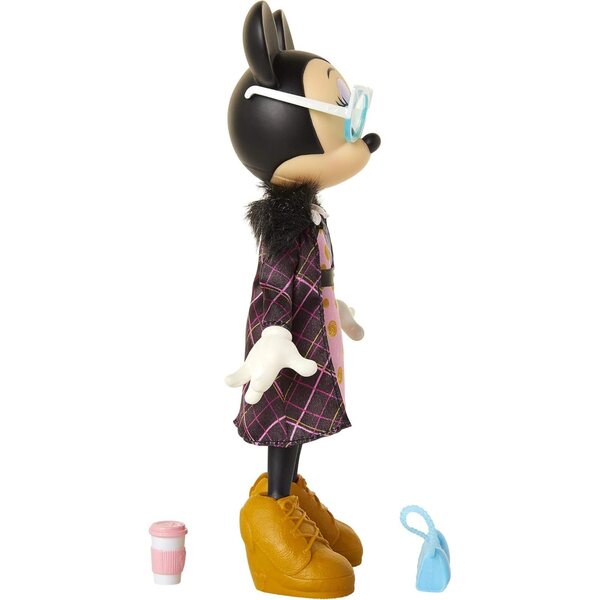 Disney Minnie Mouse Sweet Latte 25,4 cm große Puppe mit schickem Outfit und Zubehör