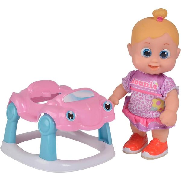 Simba Bouncin Babies Little Bonny mit Lauflernhilfe, 16 cm, interaktives Spiel für Kinder