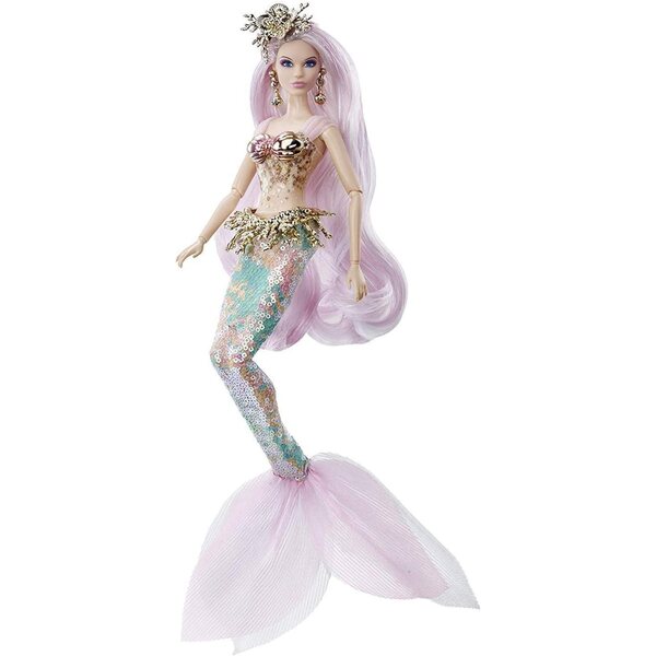 Bezaubernde Meerjungfrau-Barbie mit Paillettenschwanz und Marine-Accessoires