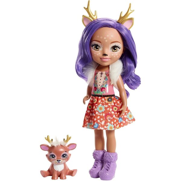 Enchantimals Danessa Biche 30 cm mit Sprint-Figur, natürliches Freundschaftsspielzeug