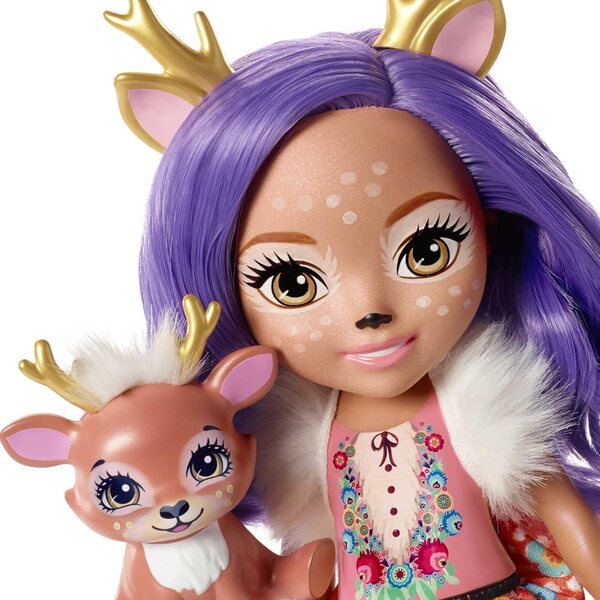 Enchantimals Danessa Biche 30 cm mit Sprint-Figur, natürliches Freundschaftsspielzeug