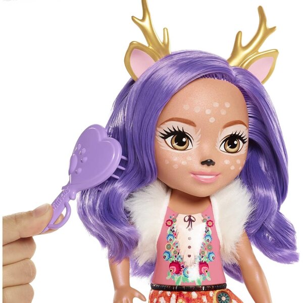 Enchantimals Danessa Biche 30 cm mit Sprint-Figur, natürliches Freundschaftsspielzeug