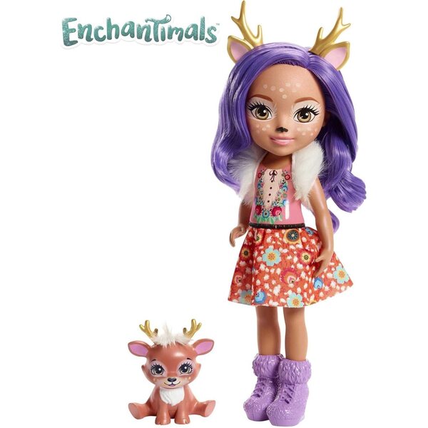 Enchantimals Danessa Biche 30 cm mit Sprint-Figur, natürliches Freundschaftsspielzeug