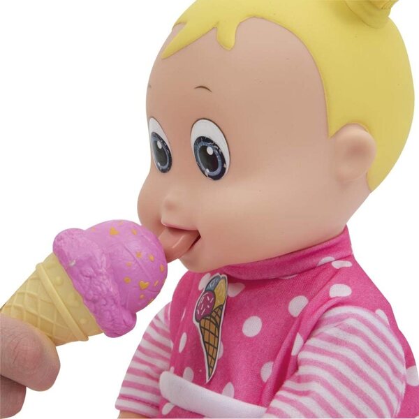 Giochi Preziosi Happy Babies glacé Aubergine – Lustige Puppe mit Eisgeschmack