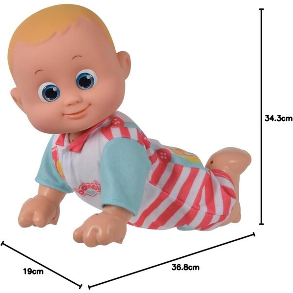 Simba Bouncin Babies Benny – Interaktive Puppe, die auf Geräusche und AR-App reagiert
