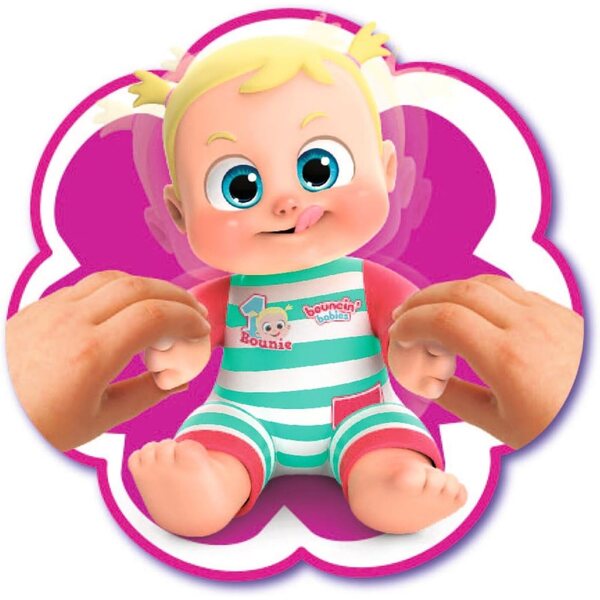 Simba Bouncin Babies Benny – Interaktive Puppe, die auf Geräusche und AR-App reagiert