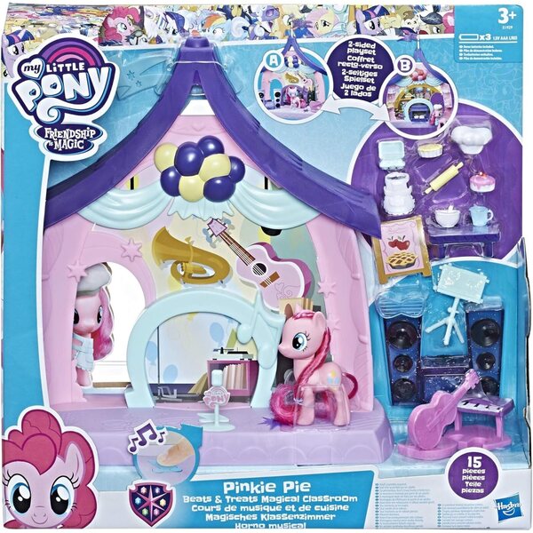 My Little Pony Pinkie Pie Figura 7,5 cm con Suoni e Accessori Cucina e Musica