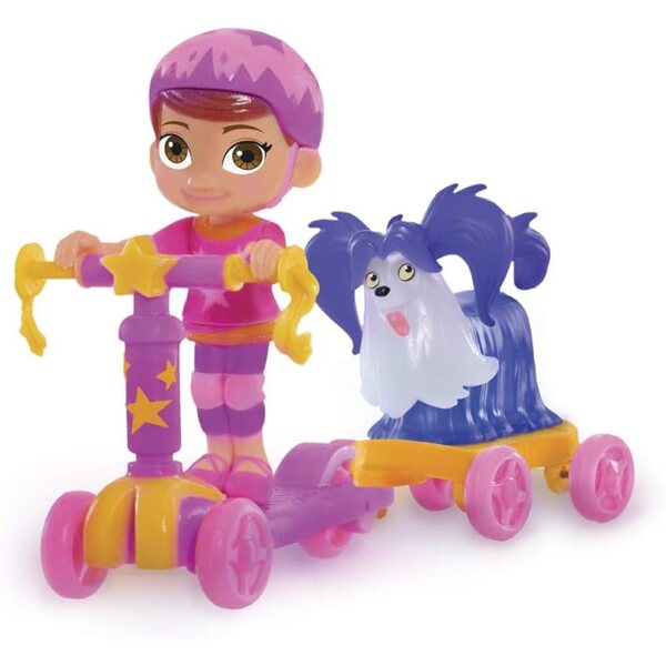 Vampirina-Coquelicots-Set mit Trottinetta, Skateboard und 2 beweglichen Figuren