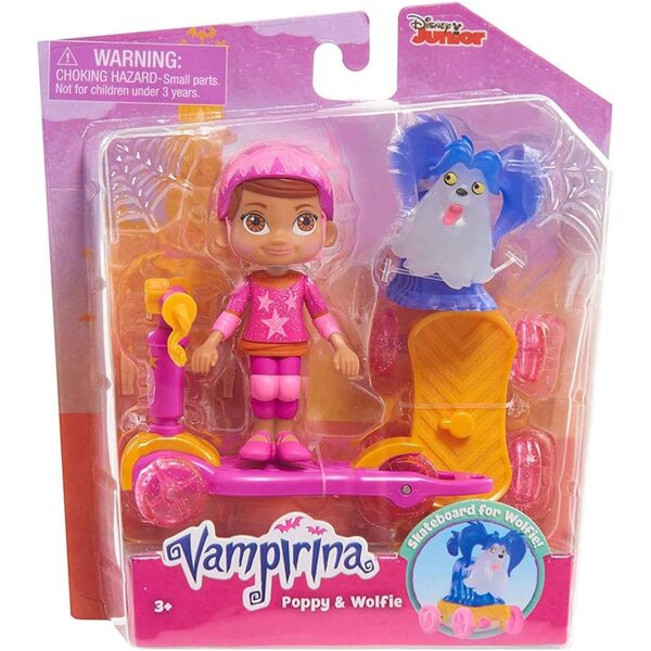 Vampirina-Coquelicots-Set mit Trottinetta, Skateboard und 2 beweglichen Figuren