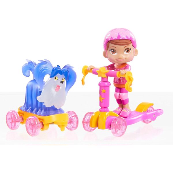 Vampirina-Coquelicots-Set mit Trottinetta, Skateboard und 2 beweglichen Figuren