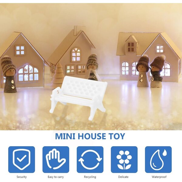Set 6 Mini Mobili da Giardino in Miniatura Didiseaon - Mini Panca e Tavolo Realistici