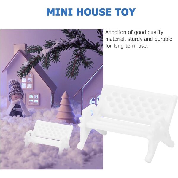 Set 6 Mini Mobili da Giardino in Miniatura Didiseaon - Mini Panca e Tavolo Realistici
