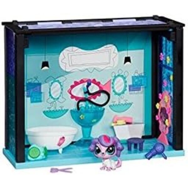 Hasbro Littlest Pet Shop SPA elegante con 2 pets e oltre 35 accessori personalizzabili