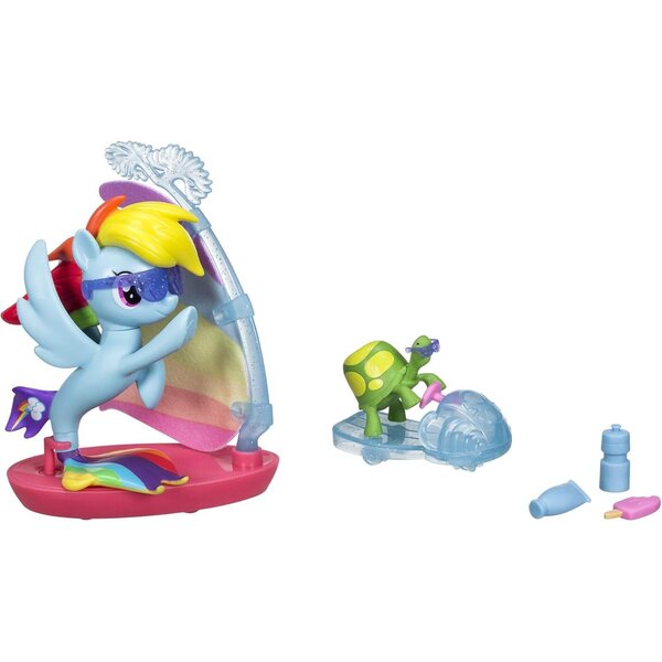 My Little Pony Rainbow Dash Modepuppen mit Strandzubehör und Fahrzeugen