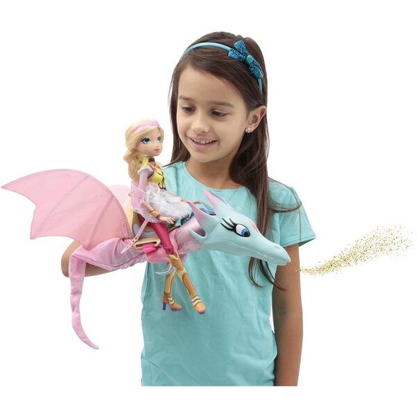 Giochi Preziosi Regal Academy Dragon Glitter mit Rosenpuppe und beweglichen Flügeln