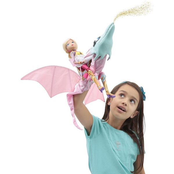 Giochi Preziosi Regal Academy Dragon Glitter mit Rosenpuppe und beweglichen Flügeln