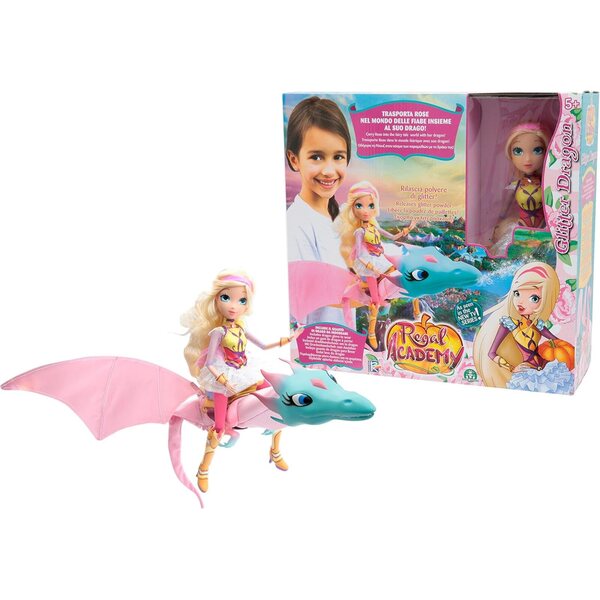 Giochi Preziosi Regal Academy Dragon Glitter mit Rosenpuppe und beweglichen Flügeln