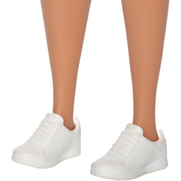 Barbie Fashionistas 65 mit rosa Spitzenrock und asymmetrischem grauem Oberteil