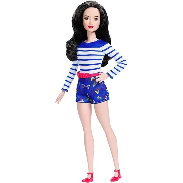 Barbie Fashionistas 61 – Puppe mit nautischem Look und bunten Accessoires
